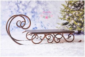 Newborn Metal and Wood Sleigh Bee4BeeProps